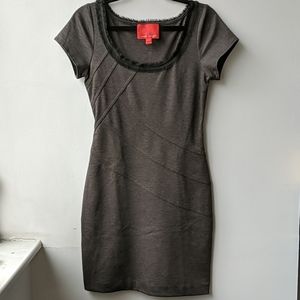 Zac Posen dress with fabric panel detail and trim